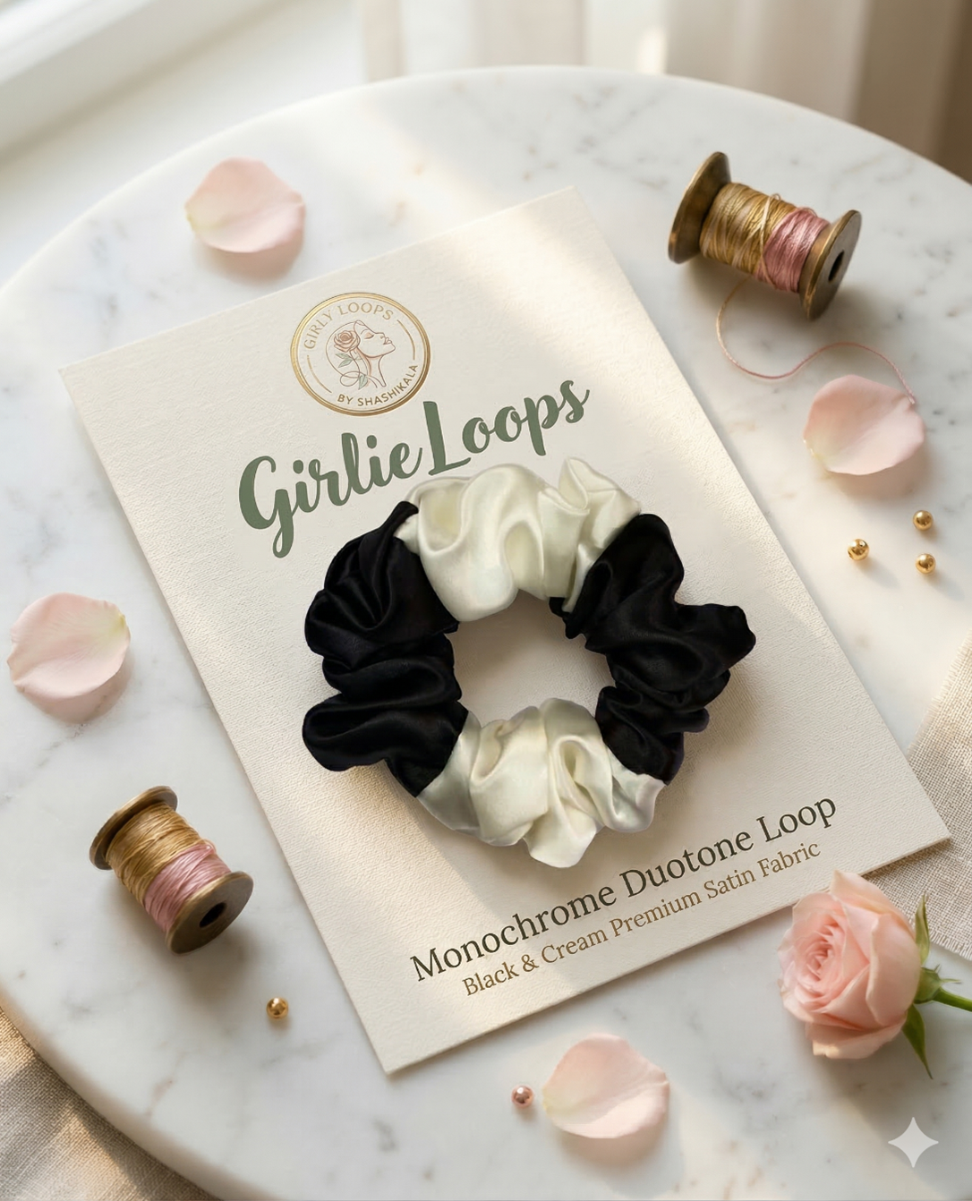 Monochrome Duotone Satin Loop