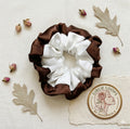 The Cocoa & Cream Two-Tone Satin Scrunchie