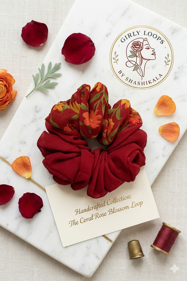 The Coral Rose Blossom Loop
