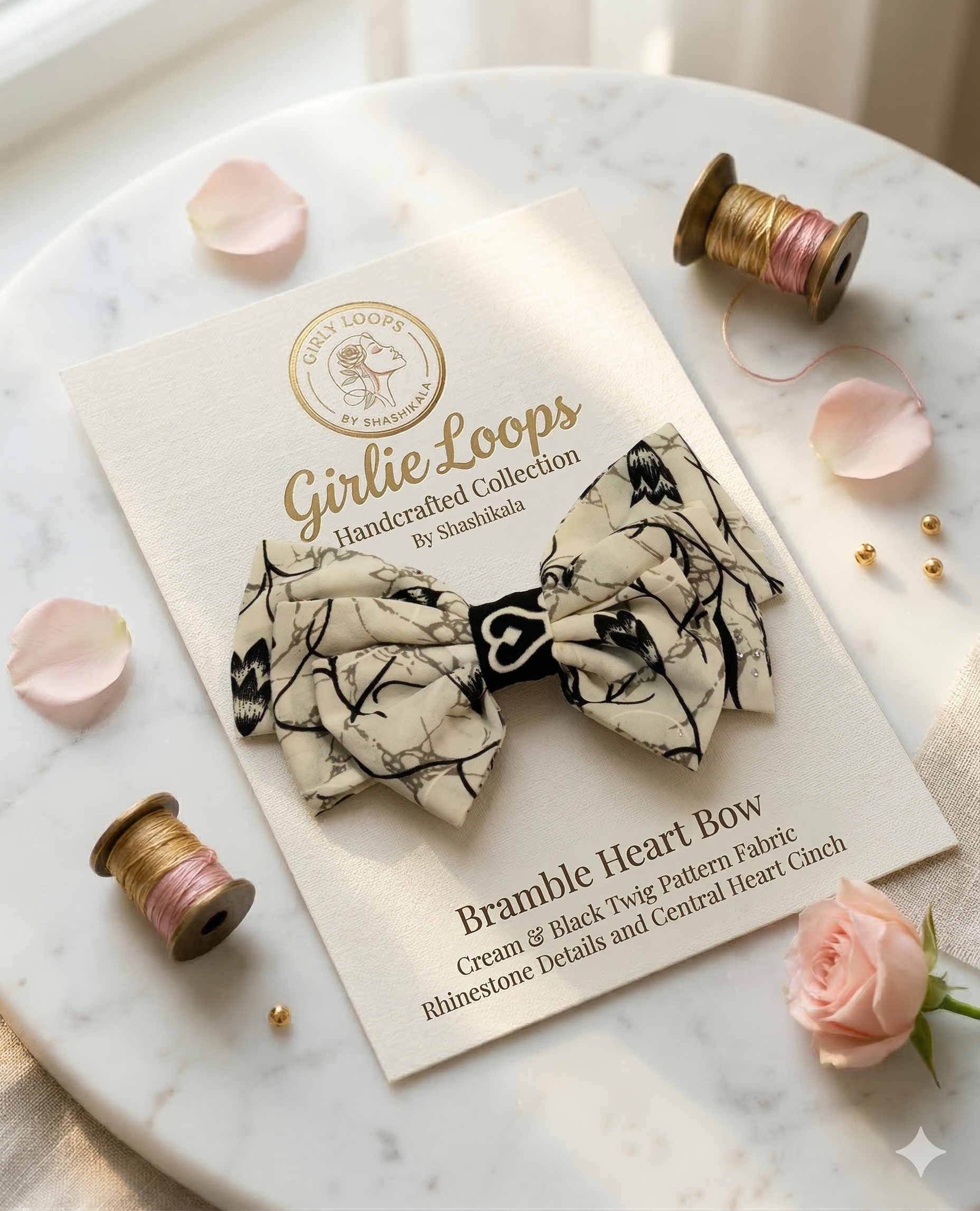 Bramble Heart Handcrafted Bow